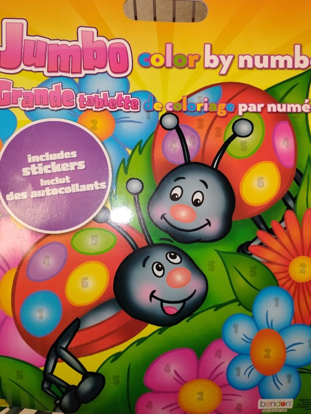 Jumbo Color By Number Kids Activity Pad - Multicolor